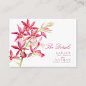 D'accompagnement Mariage rouge orchidée détails pratiques carte de (Devant)