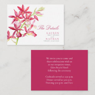 D'accompagnement Mariage rouge orchidée détails pratiques carte de 