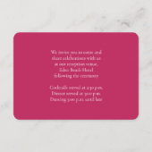 D'accompagnement Mariage rouge orchidée détails pratiques carte de  (Dos)