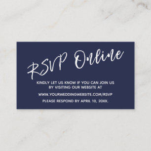 D'accompagnement Mariage RSVP en ligne écriture Décontractée carte 
