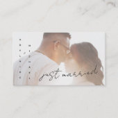 D'accompagnement Mariage simple moderne juste marié Carte photo (Devant)