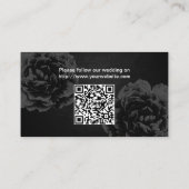 D'accompagnement Mariage Site Web Insérer une carte | Élégant flora (Dos)