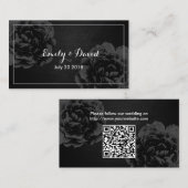 D'accompagnement Mariage Site Web Insérer une carte | Élégant flora (Devant / Derrière)