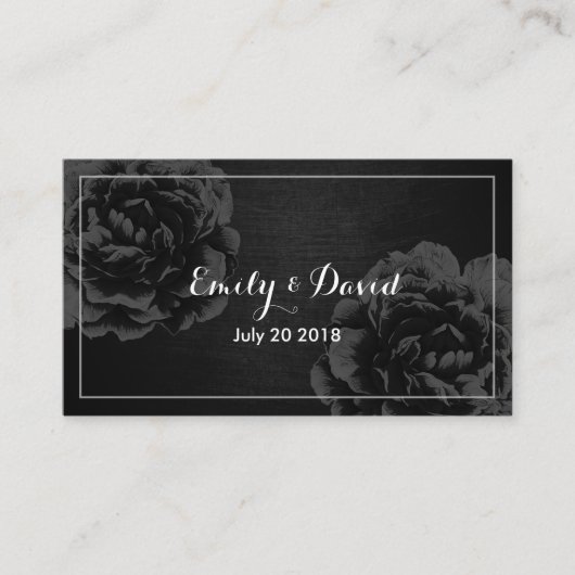 D'accompagnement Mariage Site Web Insérer une carte | Élégant flora (Devant)