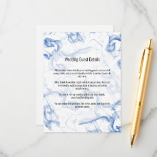 D'accompagnement Mariage Smokey Blue Mist Détails Carte de boîtier