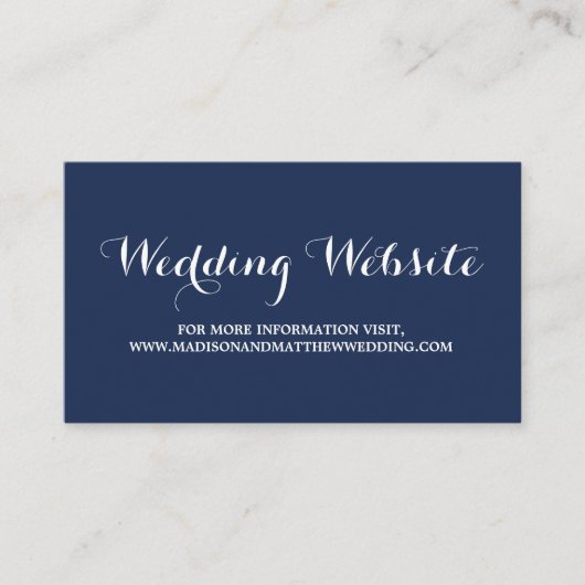 D'accompagnement Maritime | Carte du site web de mariage (Devant)