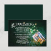 D'accompagnement mason jar fireflets carte d'hébergement mariage (Devant / Derrière)