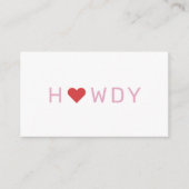 D'accompagnement Merci Carte de visite du coeur (Devant)