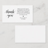 D'accompagnement Merci mariage, Carte de boîtier de script moderne (Devant / Derrière)