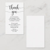 D'accompagnement Merci mariage, Carte de boîtier de script moderne (Devant / Derrière)