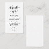 D'accompagnement Merci mariage, Carte de boîtier de script moderne (Devant / Derrière)
