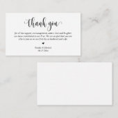 D'accompagnement Merci mariage, Carte de boîtier de script moderne (Devant / Derrière)
