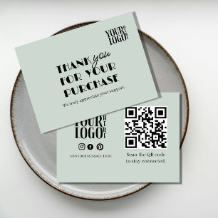 D'accompagnement Merci pour votre achat Carte de visite Minima