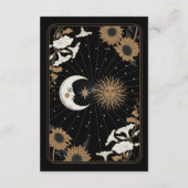 D'accompagnement Merci Tarot Sun Moon Carte de mariage alignée (Dos)