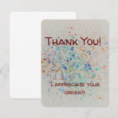 D'accompagnement Message de Merci de la carte de boîtier (Devant / Derrière)