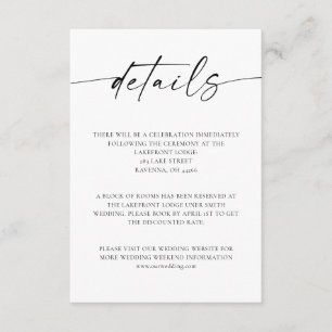 D'accompagnement Mini-Script Mariage Détails Carte de boîtier