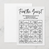 D'accompagnement Minimaliste Trouvez la carte de jeu de bingo de ma (Devant / Derrière)