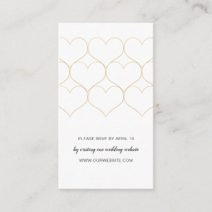 D'accompagnement Modern Gold coeur mariage rsvp carte en ligne