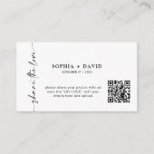 D'accompagnement Modern Share The Love QR Code Carte Mariage Photos (Devant)