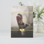 D'accompagnement Moderne Chic Ajouter Photo Mariage QR Cd Carte Boî (Debout devant)