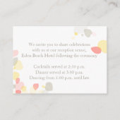 D'accompagnement Moderne fleur confetti mariage info carte boîtier (Dos)