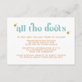 D'accompagnement Moderne Retro Beachy Mariage Détails Carte de boît (Devant)