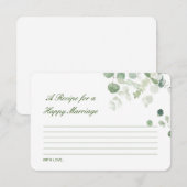 D'accompagnement Modifier une recette pour une carte de mariage heu (Devant / Derrière)