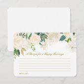 D'accompagnement Modifier une recette pour une carte de mariage heu (Devant / Derrière)