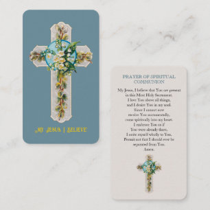 D'accompagnement Mon Jésus Je Crois Carte de Communion Spirituelle