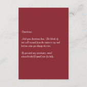 D'accompagnement Monogramme Grange rouge en hiver carte de clôture (Dos)