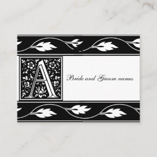 D'accompagnement Monogramme Noir Et Blanc Une Carte D'Enregistremen