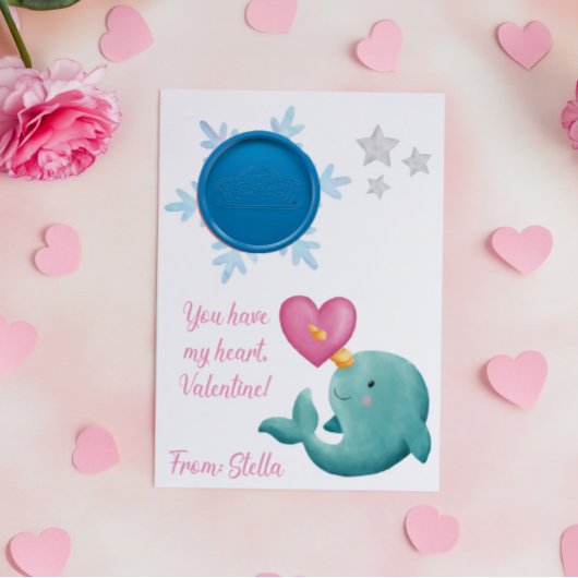 D'accompagnement Narwhal jouer doh Valentine carte cadeau