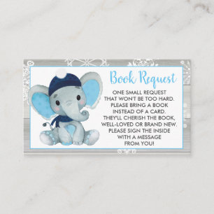 D'accompagnement Navy Blue Elephant livre demande carte ticket rust