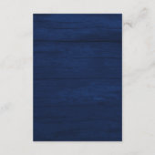 D'accompagnement Navy Blue Mariage Détails Site Internet Carte de b (Dos)