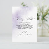 D'accompagnement Nettoyage aquarelle | Carte Puits de Wishing viole (Debout devant)