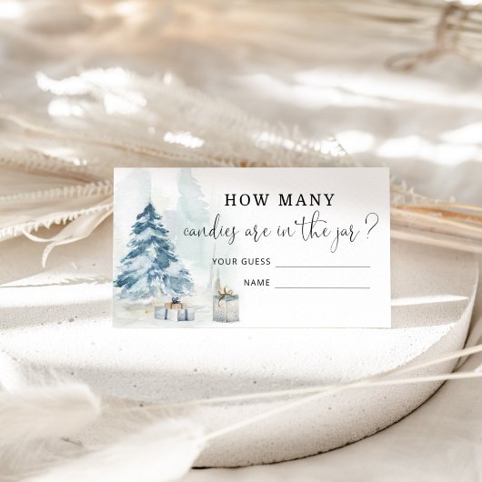 D'accompagnement Noël arbre hiver devinez combien de canettes carte