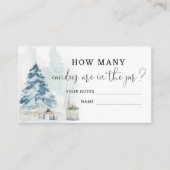 D'accompagnement Noël arbre hiver devinez combien de canettes carte (Devant)