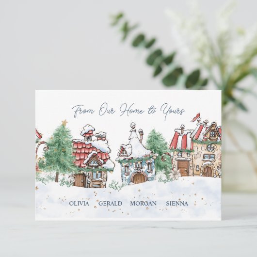 D'accompagnement Noël De Notre Maison À Votre Carte De Boîtier (Debout devant)