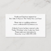 D'accompagnement Noir, Blanc, Aqua Snowflakes Carte d'information (Dos)