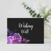 D'accompagnement Noir et violet souhaitant bien. Carte d'insertion  (Debout devant)