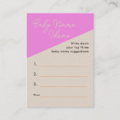 D'accompagnement Nom bébé Idées Bright Rose Orange Carte d'activité (Devant)