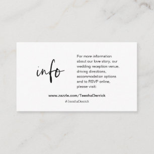 D'accompagnement Nos détails de mariage, site Web, RSVP, Carte de b