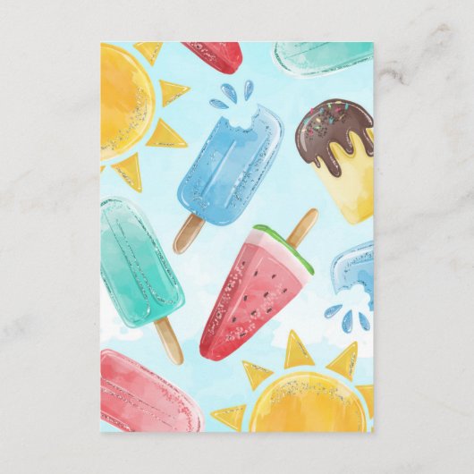 D'accompagnement Note de Carte de remerciements Popsicle (Dos)