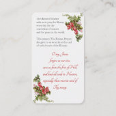 D'accompagnement Notre-Dame de Fatima avec carte de la "prière de F (Dos)