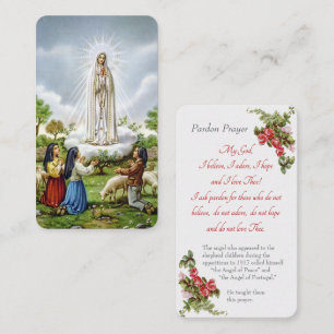 D'accompagnement Notre-Dame de Fatima - Carte de "prière de pardon"