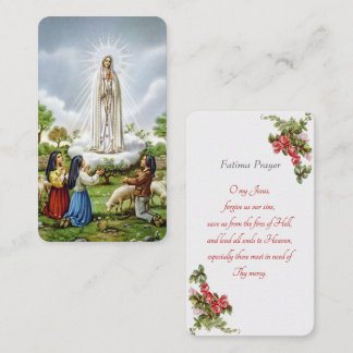D'accompagnement Notre-Dame de Fatima - Carte "Prière Fatima"