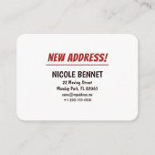 D'accompagnement Nouvelle carte d'adresse avec Red & Black Retro Bu (Devant)