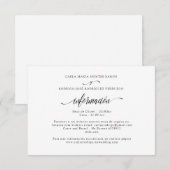 D'accompagnement NUESTRA BODA Editable Espagnol carte d'info mariag (Devant / Derrière)