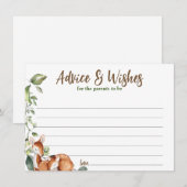 D'accompagnement Oh Deer ! Carte de conseil baby shower (Devant / Derrière)