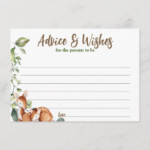 D'accompagnement Oh Deer ! Carte de conseil baby shower